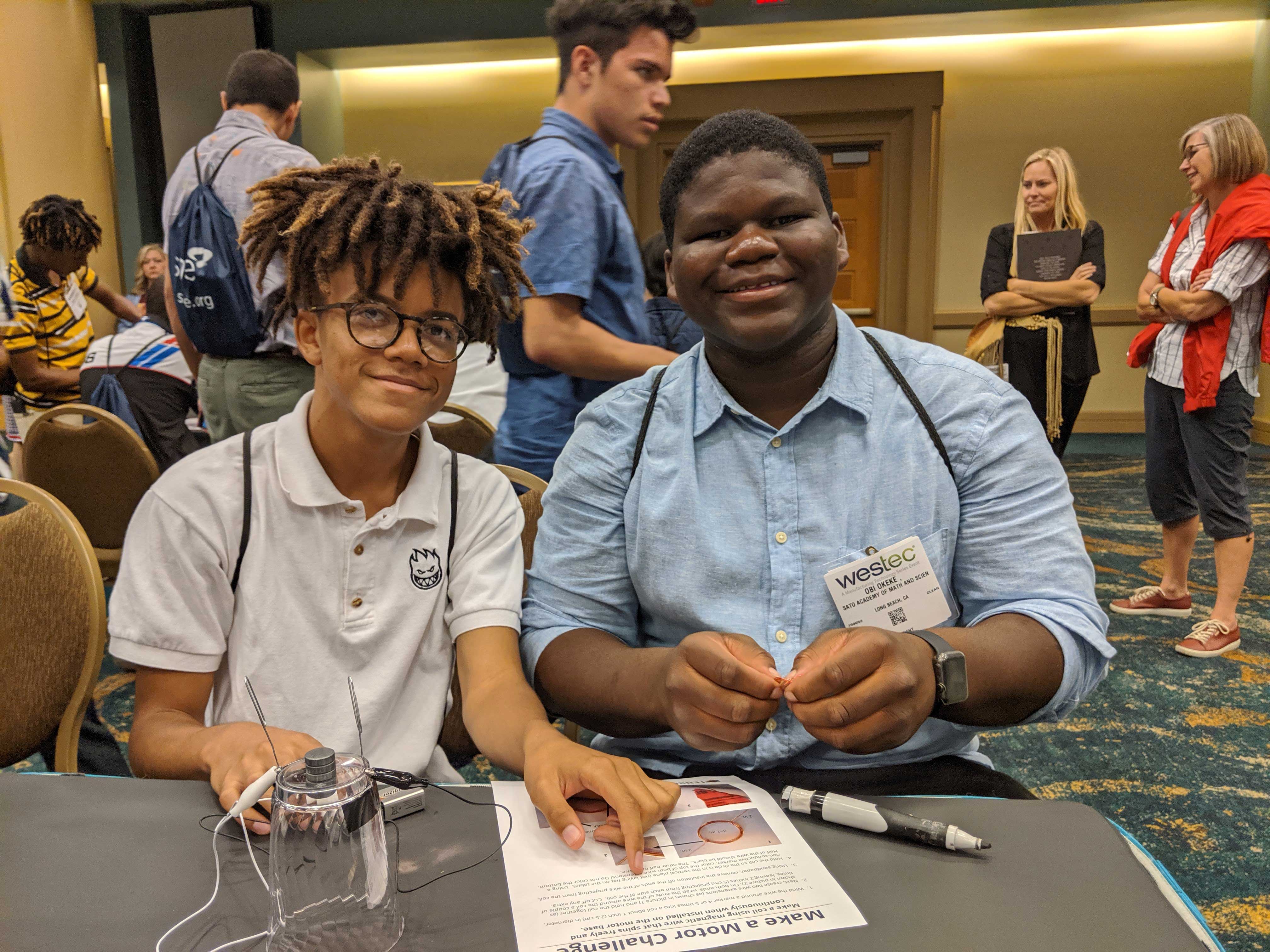 WESTEC-2019---Tobias-McIntosh-and-Obiora-Okeke-working-on-electro-magnetic-motor.jpg