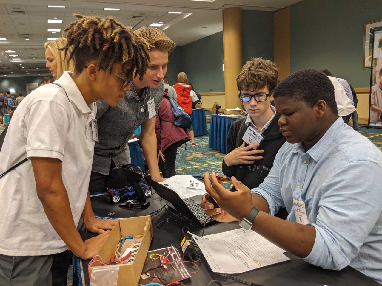 WESTEC-2019---Tobias-McIntosh,-Obiora-Okeke,-Jayce-Ferris-and-Noah-Gregory-working-on-their-race-car-with-data-collection-and-analysis.jpg